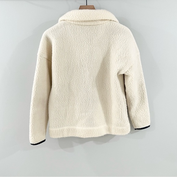 J. Crew Women’s Polartec Fleece Full Zip Jacket Ivory Size XS - Picture 9 of 9